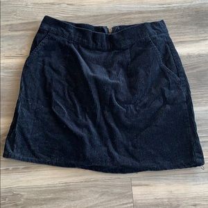 Faux Corduroy Navy Blue Mini Skirt Xhilaration